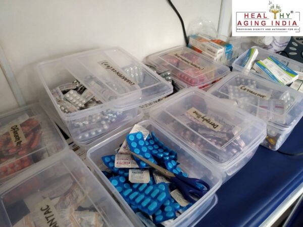 Medicines at Mobile Health Unit of Healthy Aging India